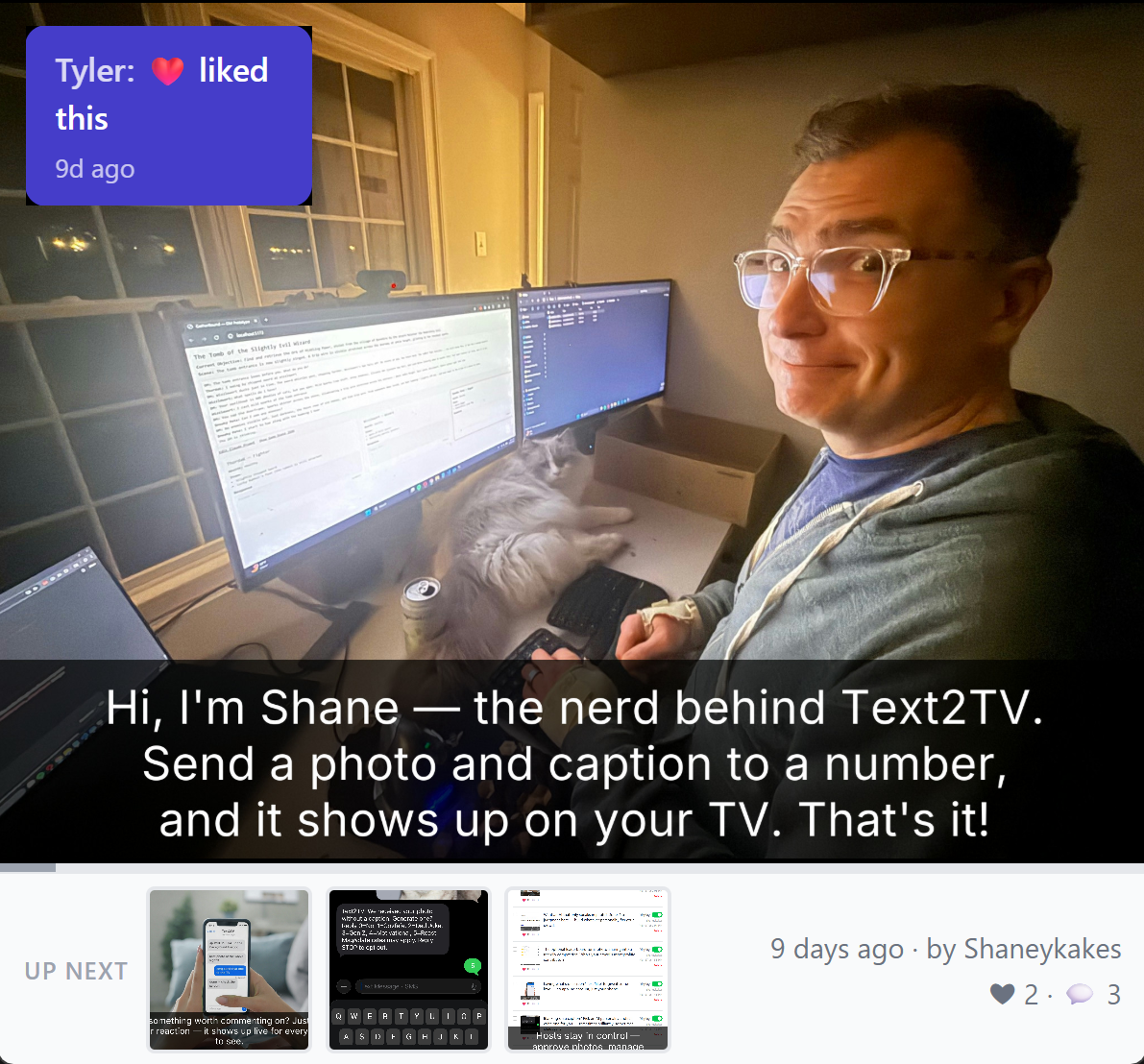 Text2TV live demo